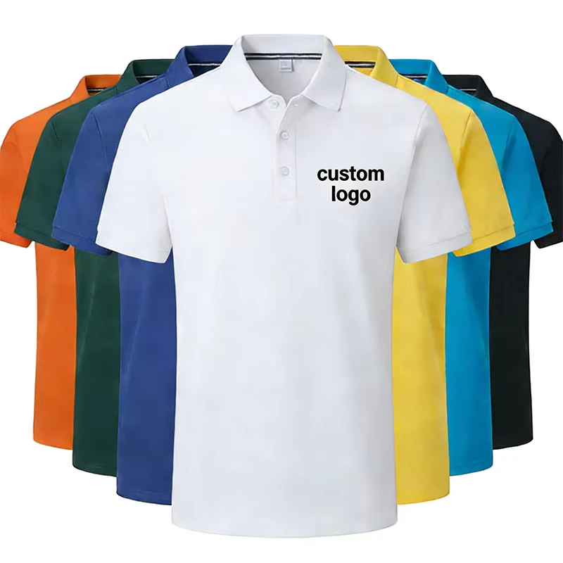Custom logo Blank Polo t Shirt Breathable Work Uniform Screen Printing Mens