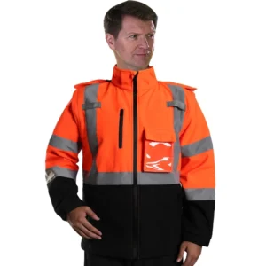 Custom logo High Visibility Workwear Uniform Hi Vis Waterproof Wear Resistant Work Safety Reflective Jacket