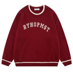 Custom logo Men’s Knitting Sweater Maker Wool Crew Neck Long Sleeve Knitted Customize Pullover Sweater Factory for Men