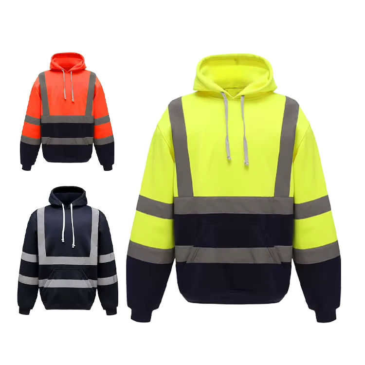 Custom-logo-Navy-Blue-High-Visibility-Workwear-Hoodie-Fleece-Winter-Reflective-Safety-Sweatshirt-Men-for-Construction-Workers
