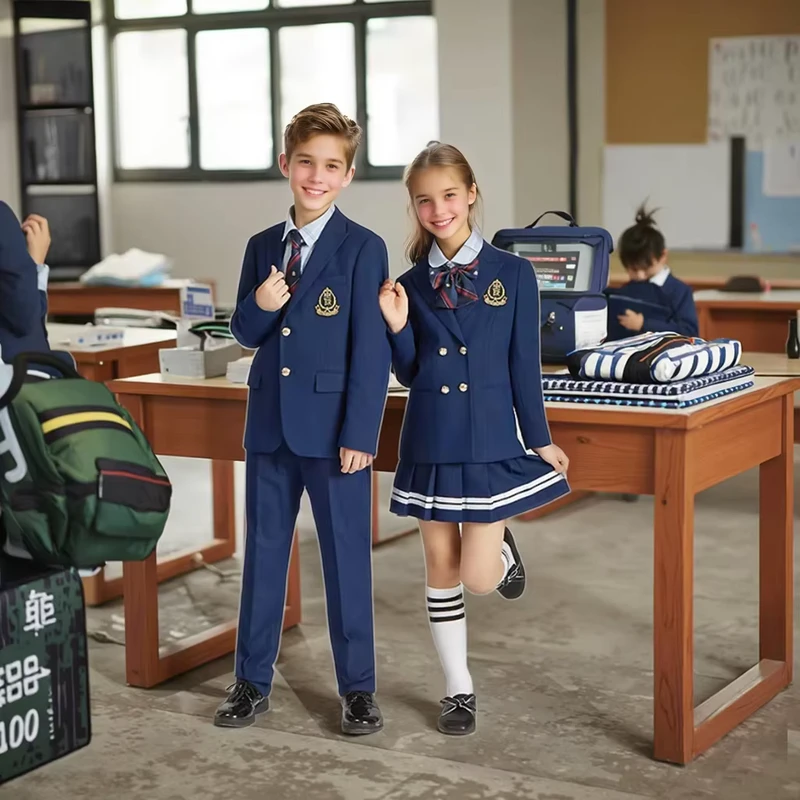 Custom made Modest Unisex Children's School Uniforms Long Sleeve Options Polyester Cultural Compliance Fast Production