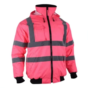 Customizable ANSI Class 2 Hi Vis Yellow Reflective Safety Vest with LED Flash