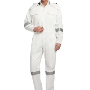 Customizable Cotton Flame Retardant Acid Resistant Work Wear Jacket Pants Suit High Visibility Reflective Mechanic Fr Clothing