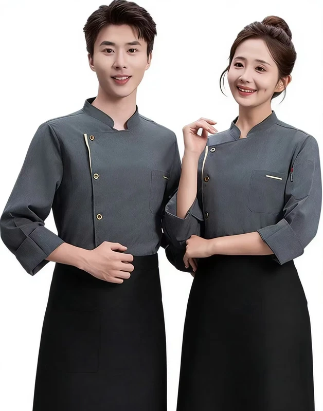 Customizable Design Summer Chef Jacket Modern Style Polyester Cotton Restaurant Uniform