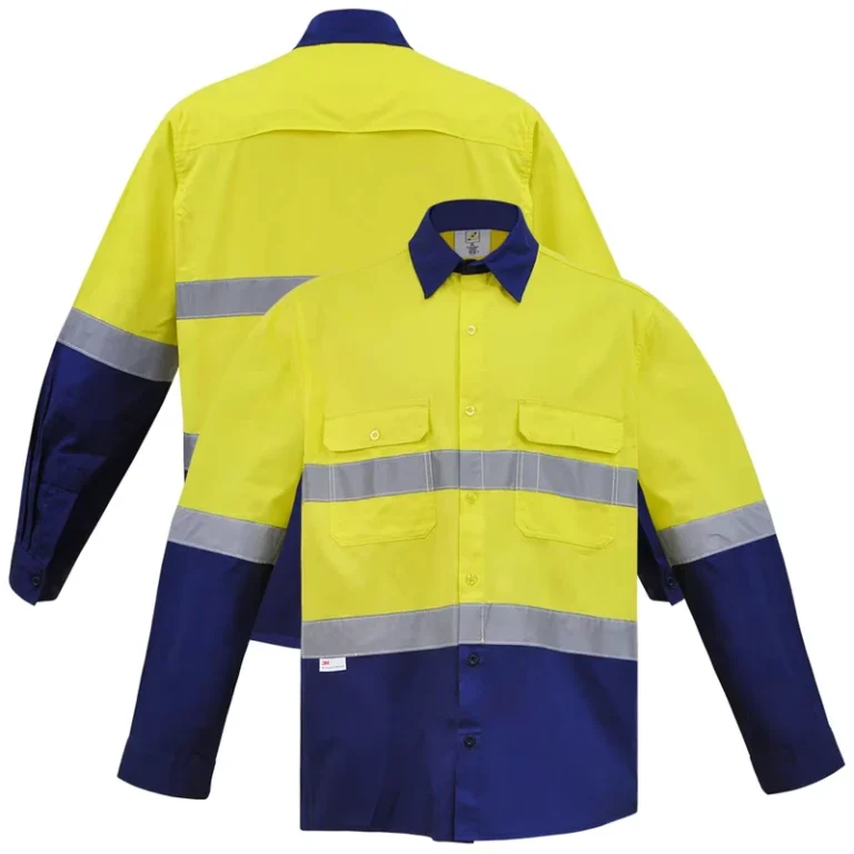 Customizable-Hi-Vis-Long-Sleeve-Safety-Shirt-Construction-Reflective-Work-Clothing-Cotton-Polyester-Cargo-Workwear-Custom-Logo