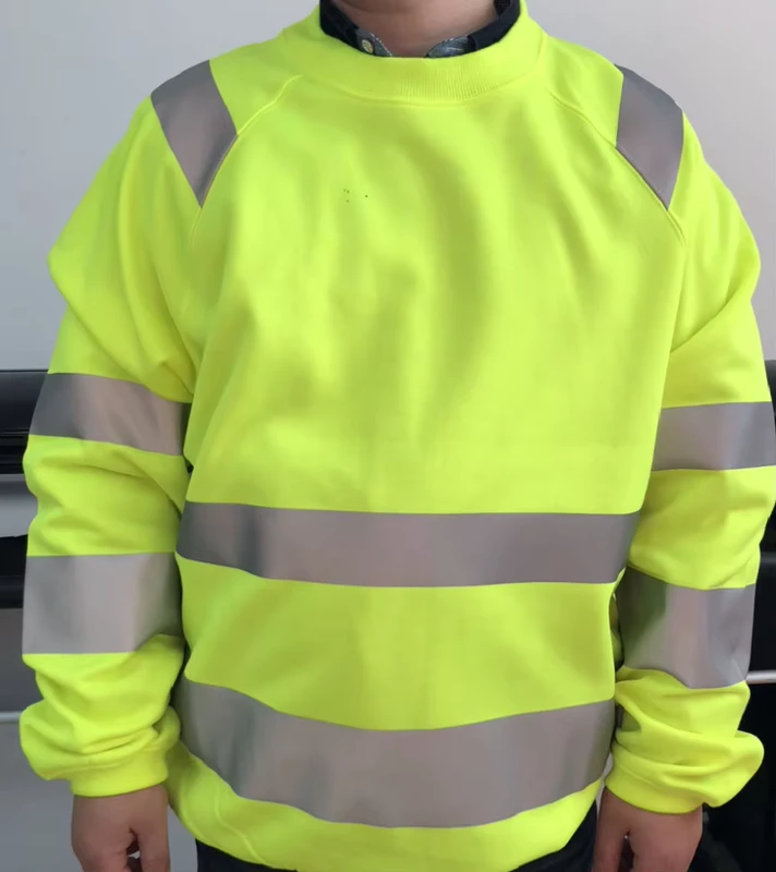 Customizable Hi Vis Safety Reflective Sweatshirt Custom Shirts with Logo Reflective Jacket