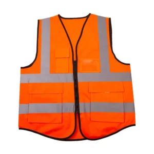 Customizable Hi Vis Work Vest with Reflective Safety Clothing Featuring Multiple Pockets and Low MOQ