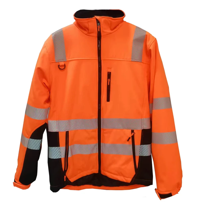 Customizable Hi Viz Yellow Softshell Winter Jacket Waterproof High Visibility Reflective Safety Clothing
