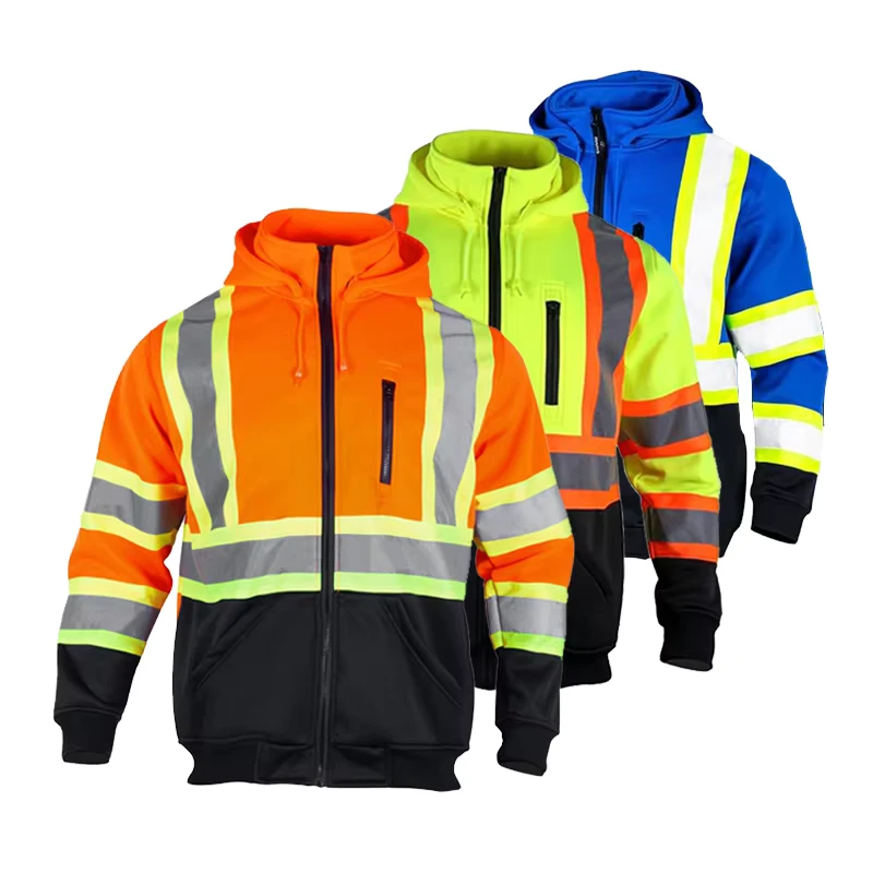 Customizable High Visibility ANSI Class 1 Adjustable Breathable Reflective Safety Work Jacket 5cm Reflective Tape Yellow