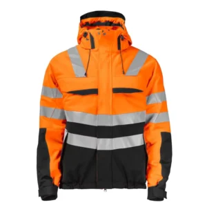 Customizable High Visibility Winter Safety Vest Waterproof Working Jacket in Polyester Nylon Featuring Logo Hi Vis Style