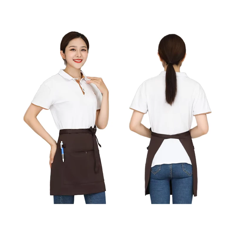 Customizable Korean style Apron Short Apron Uniform for Unisex Wait Staff Eco friendly Durable Washable