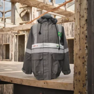 Customizable Logo Work Jacket Grey FR Clothing Anti Static Dust proof Flame Retardant Waterproof Cotton Fluorescent Workwear