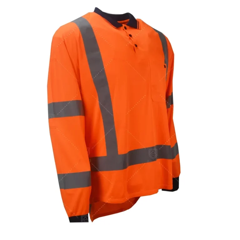 Customizable-Long-Sleeve-Reflective-Breathable-Polo-Shirt-High-Visibility-Waterproof-100-Polyester-Safety-Clothing