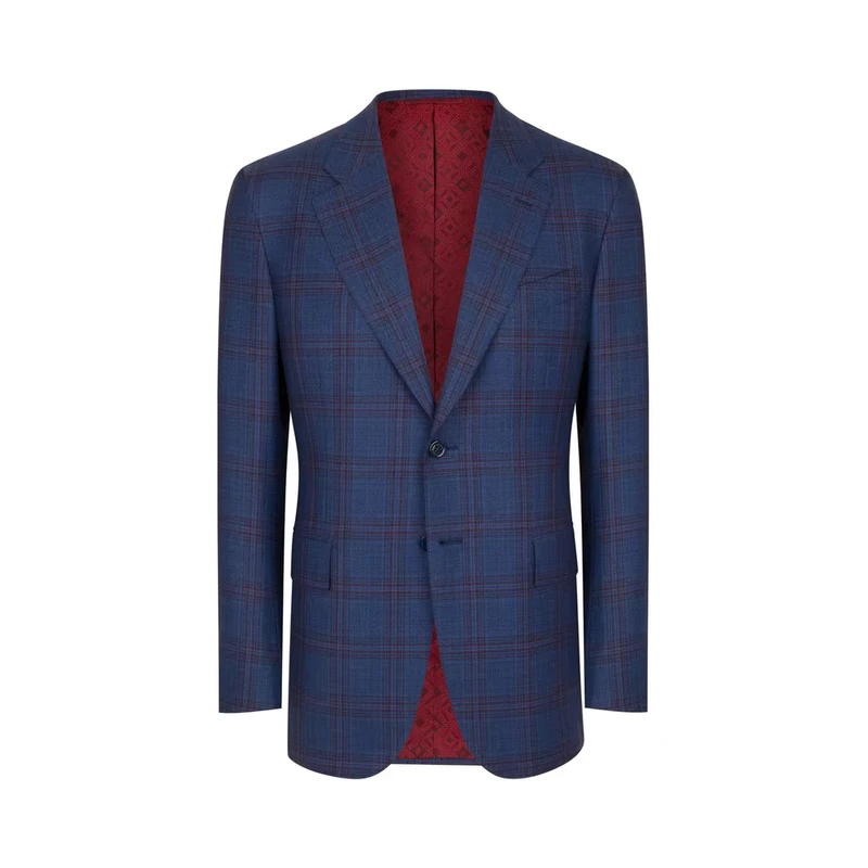 Customizable Men's Business Wool Suit Plus Size Single Breasted Breathable for Formal Occasions