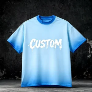 Customizable Men’s Long O Neck Short Sleeve Printed T Shirt 230 Grams 100% Cotton Vintage Oversized Breathable Eco Friendly