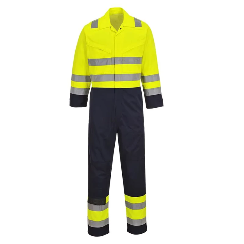 Customizable Reflective Safety Jacket Breathable Cotton Polyester Construction Workwear Flame Retardant Feature Logo Support