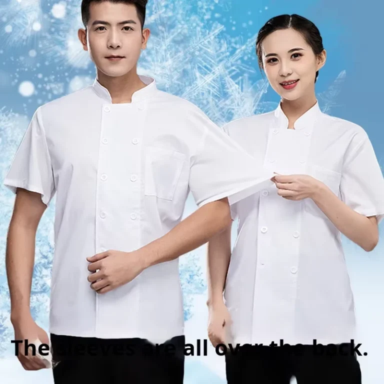 Customizable-Short-Sleeve-Chef-Workwear-Breathable-Twill-Full-Mesh-Back-for-Restaurant-Bar-and-Kitchen