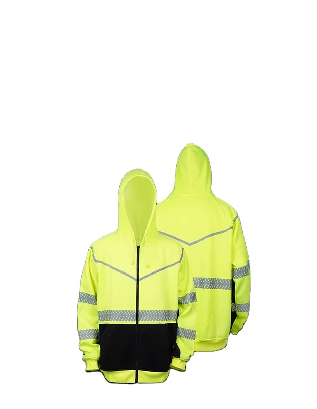 Customizable Winter Work Safety Jacket Hi Vis Reflective Waterproof Hoodie with Windproof Feature Logo Support