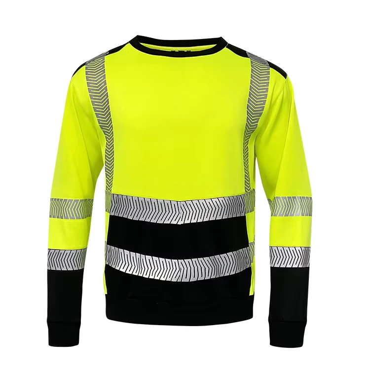 Customization Pullover Work Reflective Safety High Visibility Long Sleeve Shirts Hi Vis Sweatshirts
