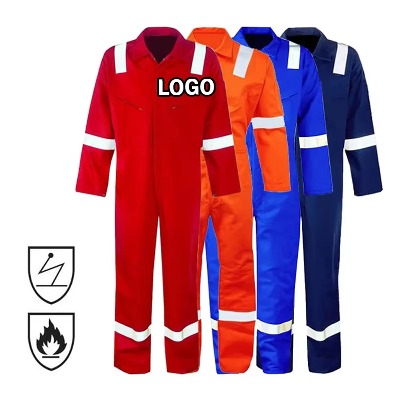 Customize Logo Fireproof Mining Protective Clothing Work Jacket Suits Workwear Uniform FRC FR Costume