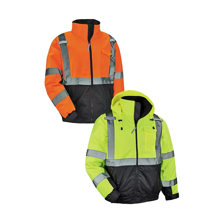 Customize Logo Hi Vis Work Wear Reflective Outdoor Winter Coat Construction Waterproof Safety Jacket