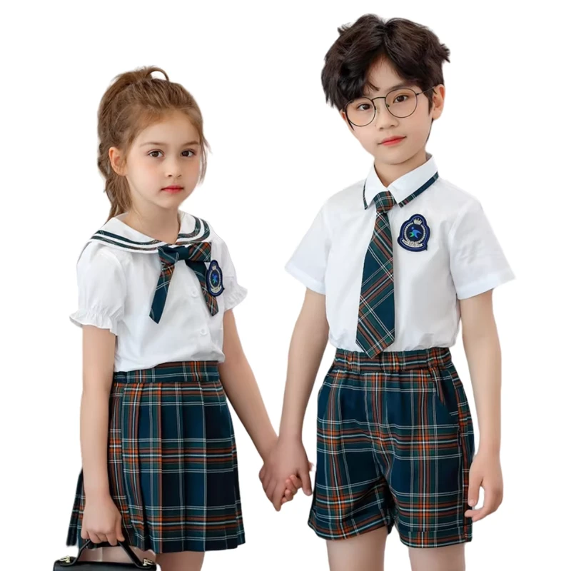 Customize School Uniform Set Single breasted School Uniforms for Kids