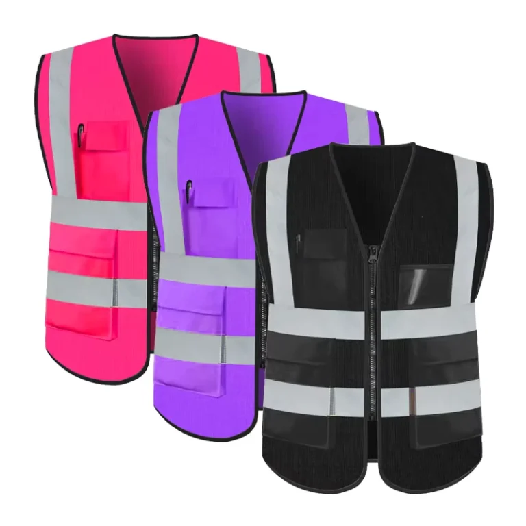 Customize-Various-Sizes-Pink-Black-Purple-Reflective-Clothing-High-Brightness-Reflection-Reflective-Safety-Vest-LOGO