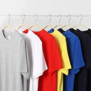 Customized 100% Combed Cotton Short Sleeve Regular Fit Unisex T Shirt For Parade Outfit Partity Work DTG Plain Tshirts