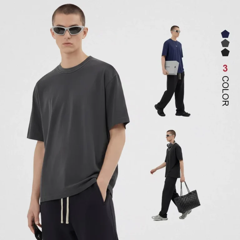 Customized-100-Cotton-Heavy-Knitted-Washed-Distressed-T-Shirts-275-Grams-Short-Sleeves-O-Neck-Blank-Oversized-Tshirt