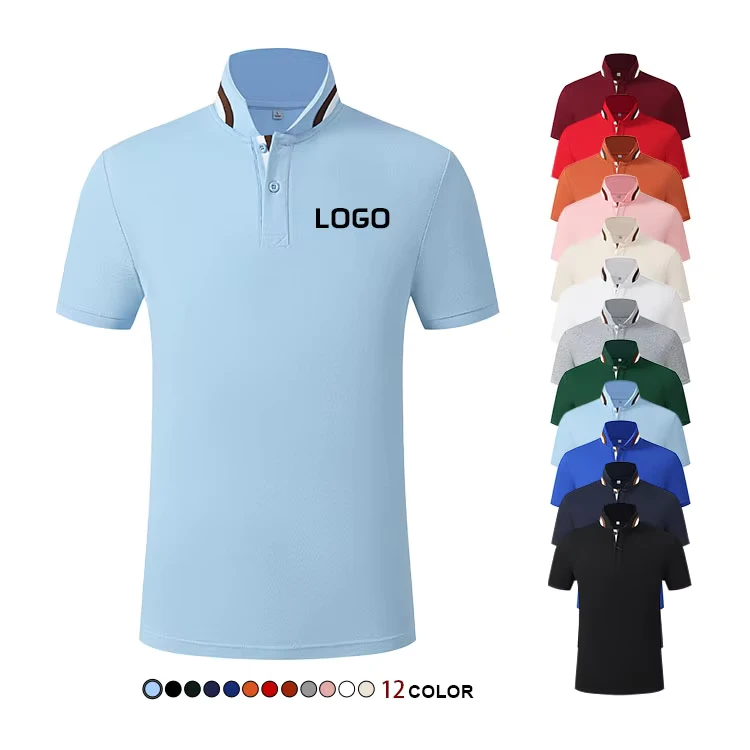 Customized 260g Golf Shirt Men's Polo Shirt Uniform Polo T shirt Heavy Embroidered Unisex Work Polo Shirts