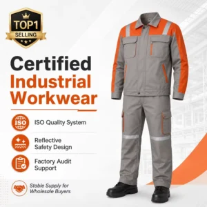 Customized Anti-Static Hi Visibility Workwear Rayon Material Wear-Resistant Safety Suit with Reflective Strips