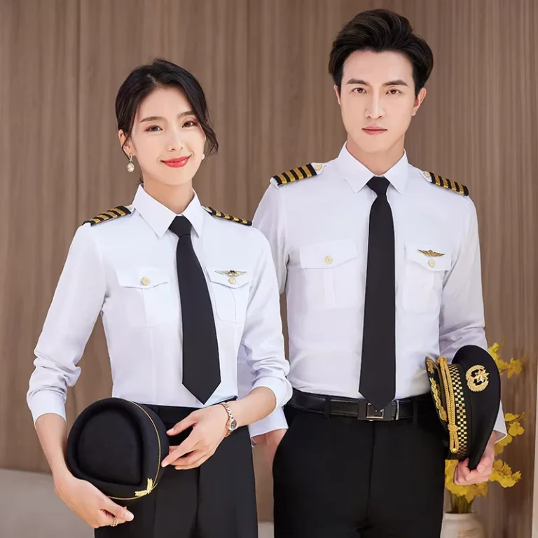 Customized-Autumn-Cabin-Crew-Long-Sleeve-Shirts-Security-Professional-Wear-Aviation-Uniform-Sets