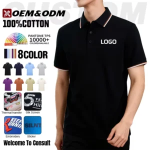 Customized Blank Printed Polo Shirts Workwear Brand Design Men’s Polo Shirt Uniform Solid Color Polo T shirt Embroidered logo