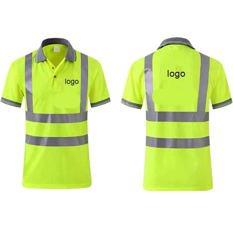 Customized Breathable High Visibility Vest Safety Clothing Reflective T-Shirt Safety Clothing Construction Work Shirt
