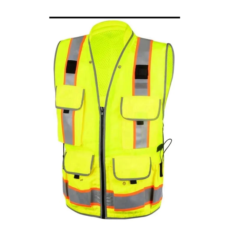 Customized Breathable LED Reflective High-Visibility Workwear Safety Vest with Customized Logo