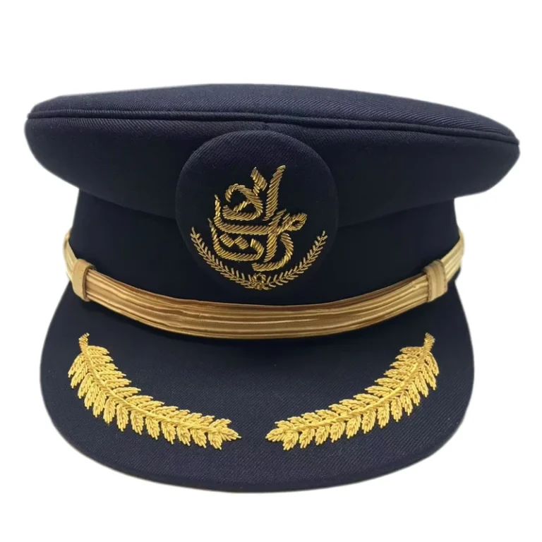 Customized-Business-Uniform-Peaked-Cap-Mens-Captain-Commander-Pilot-Aviator-Airline-Hat