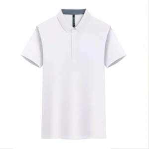 Customized Corporate Work Uniform T-Shirts and Shirts 100% Cotton Short Sleeve Formal Embroidered Lapel Unisex