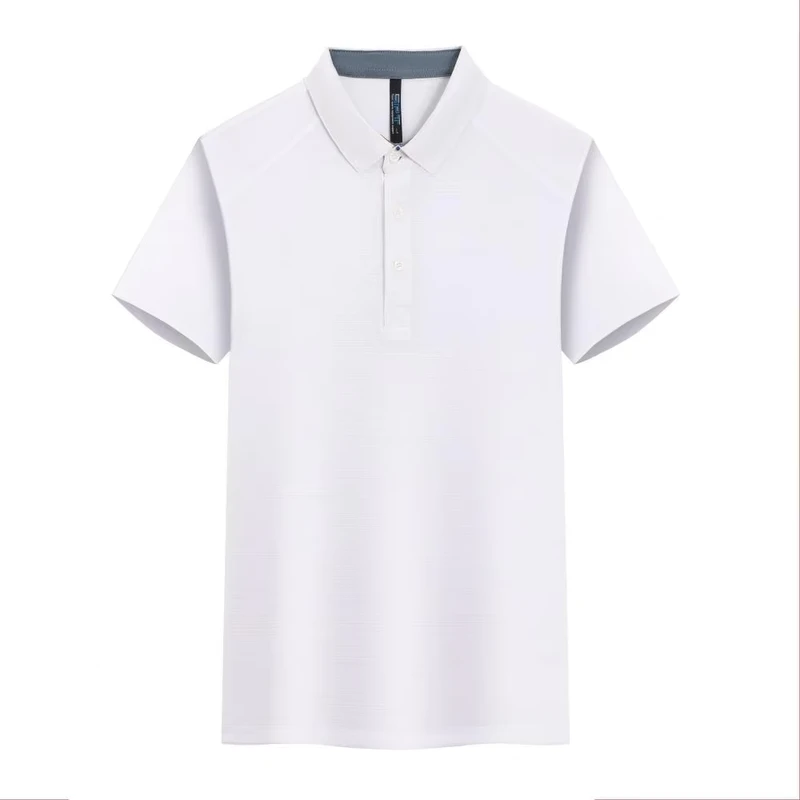 Customized Corporate Work Uniform T-Shirts and Shirts 100% Cotton Short Sleeve Formal Embroidered Lapel Unisex
