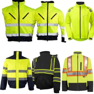 Customized Design HI Vis Waterproof Windproof Winter Welding Reflective Workwear Work Jacket Uniform With Reflective Tape