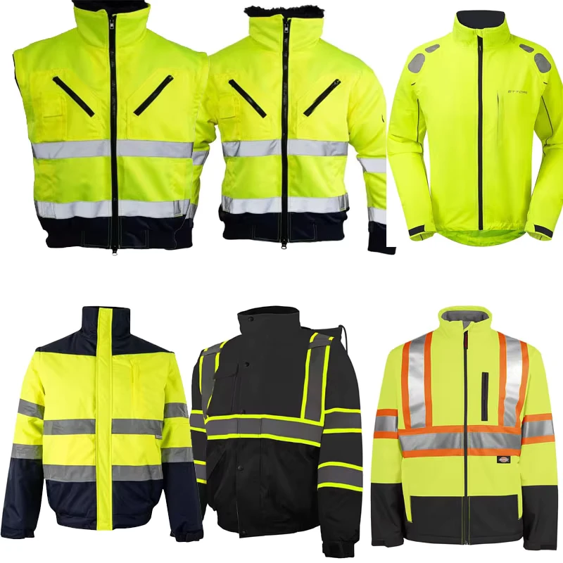 Customized Design HI Vis Waterproof Windproof Winter Welding Reflective Workwear Work Jacket Uniform With Reflective Tape