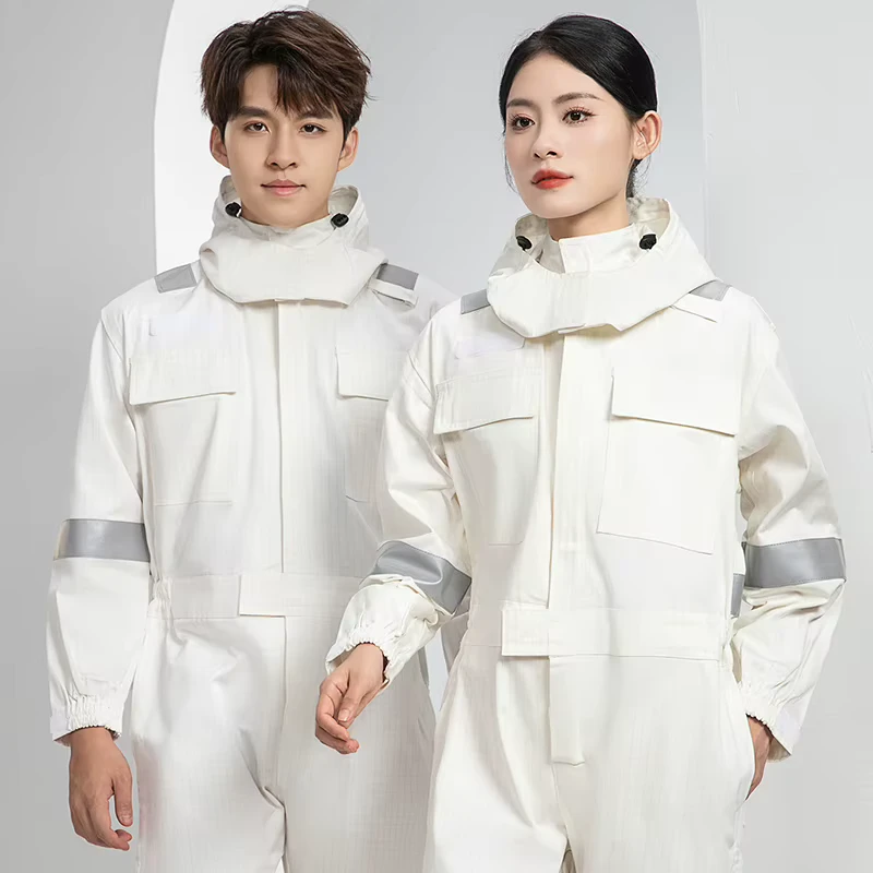 Customized Design Personal Protective Construction Safety FR Anti Static Coverall Working Uniform for Workers