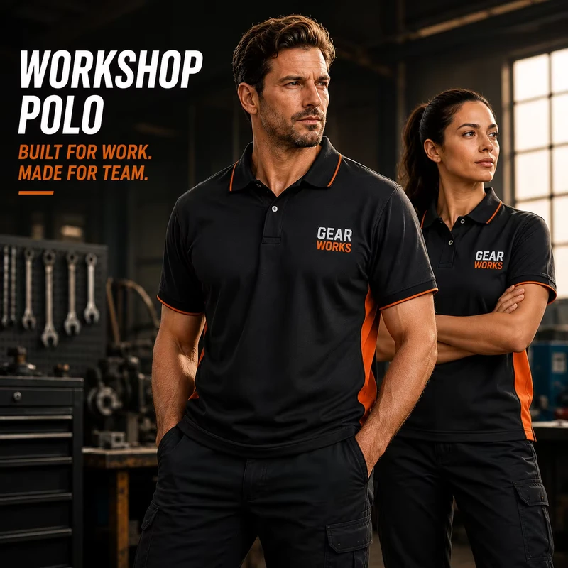 Customized Durable Breathable Workshop Workers Polo Workwear Shirt