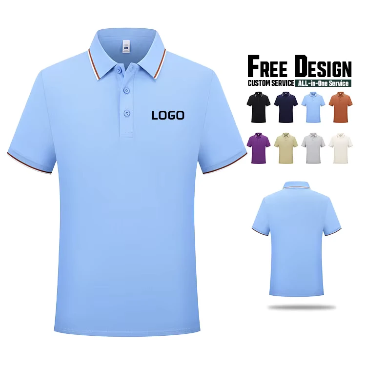 Customized Embroidered Men's 100% Cotton Polo Shirt Work Shirt Team Uniform Shirt Golf High Quality Printed Polo T shirt for Men