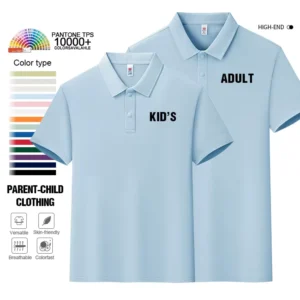 Customized Embroidered Work Shirt Men’s Polo Shirts Printed Logo Adult Children’s Polo Shirt Golf Polo T shirt