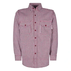 Customized Fire Resistant for Men Plaid Printed 6.5OZ NFPA Certified Flame Proof Shirts