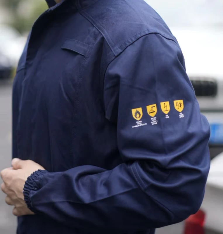 Customized Flame Retardant Workwear Blue Flame Retardant Coverall