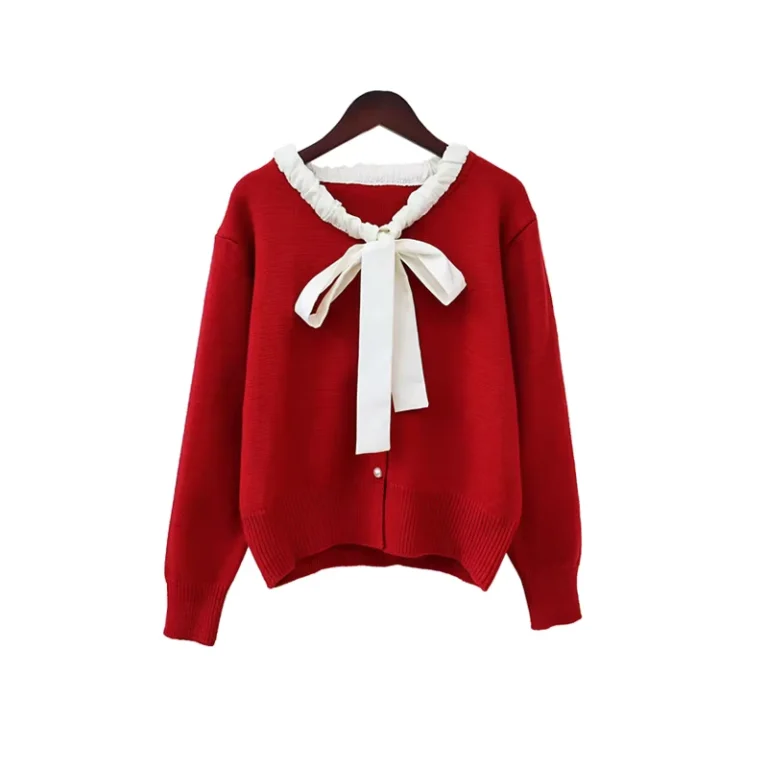 Customized-Frenum-Bow-Knit-Women-Cardigan-Sweater-Autumn-Winter-Gentle-Sweet-Style-Womens-Sweater-Coat