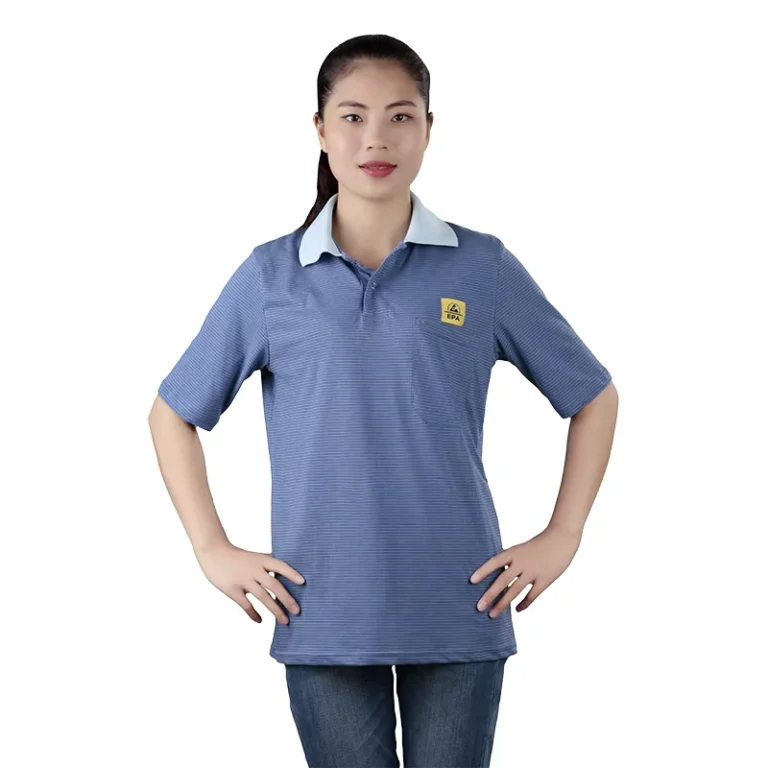 Customized-Good-Breathability-ESD-Antistatic-Polo-T-shirt-Design-Factory