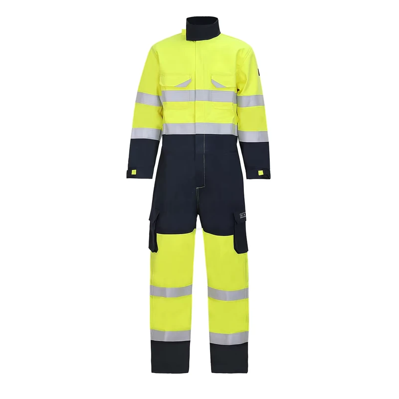 Customized Hi Vis Multi Norm Professional Safety Coverall Fireproof Workwear Coveralls