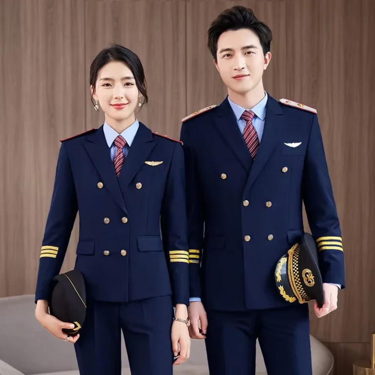 Customized-High-Quality-Airline-Aviation-Men-Women-Double-Breasted-Pilot-Uniforms-Staff-Uniforms-Two-Pieces-Set
